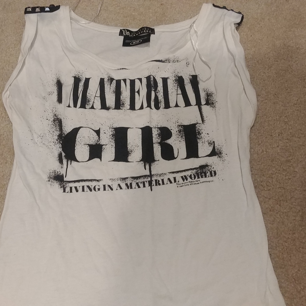 Madonna Material Girl White  Tank Top